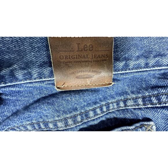Vintage Lee Sz 16 30 x 27.5 High Waist Tapered Leg Mom Jeans High Rise USA - Picture 8 of 9
